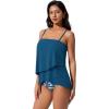 image:imageSUUKSESS Women Tummy Control Tankini Swimsuit Ruffle High Waisted Bathing Suit186 Blue Floral