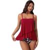 image:imageSUUKSESS Women Tummy Control Tankini Swimsuit Ruffle High Waisted Bathing Suit186 Red Floral