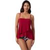 image:imageSUUKSESS Women Tummy Control Tankini Swimsuit Ruffle High Waisted Bathing Suit186 Red Floral
