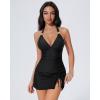image:imageSUUKSESS Women Tummy Control Tankini Swimsuit Sexy Halter Bathing Suit 2 Piece147 Black