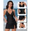 image:imageSUUKSESS Women Tummy Control Tankini Swimsuit Sexy Halter Bathing Suit 2 Piece147 Black