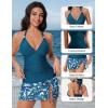 image:imageSUUKSESS Women Tummy Control Tankini Swimsuit Sexy Halter Bathing Suit 2 Piece147 Blue Floral