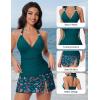 image:imageSUUKSESS Women Tummy Control Tankini Swimsuit Sexy Halter Bathing Suit 2 Piece147 Green Floral