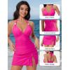 image:imageSUUKSESS Women Tummy Control Tankini Swimsuit Sexy Halter Bathing Suit 2 Piece147 Hot Pink
