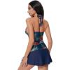 image:imageSUUKSESS Women Tummy Control Tankini Swimsuit Sexy Halter Bathing Suit 2 Piece147 Tropical Floral Navy Blue
