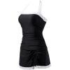 image:imageSUUKSESS Women Tummy Control Tankini Swimsuits with Skirt Backless Bathing SuitBlack