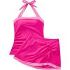 image:imageSUUKSESS Women Tummy Control Tankini Swimsuits with Skirt Backless Bathing SuitPink