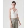 image:imageSUUKSESS Women Double Lined Halter Tank Top Summer Padded Going Out Tops Sleeveless Basic Shirts02 White