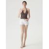 image:imageSUUKSESS Women Double Lined Halter Tank Top Summer Padded Going Out Tops Sleeveless Basic Shirts03 Brown