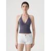 image:imageSUUKSESS Women Double Lined Halter Tank Top Summer Padded Going Out Tops Sleeveless Basic Shirts04 Ash
