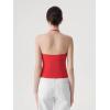 image:imageSUUKSESS Women Double Lined Halter Tank Top Summer Padded Going Out Tops Sleeveless Basic Shirts05 Red