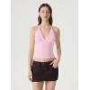image:imageSUUKSESS Women Double Lined Halter Tank Top Summer Padded Going Out Tops Sleeveless Basic Shirts06 Pink