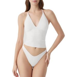 image:imageSUUKSESS Women Double Lined Halter Tank Top Summer Padded Going Out Tops Sleeveless Basic Shirts02 White