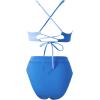 image:imageSUUKSESS Women 2 Piece Bikini Set UWire Cutout High Waisted Tummy Control SwimsuitBlue Block