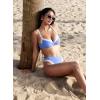 image:imageSUUKSESS Women Color Block Underwire Bikini Sets Cheeky High Cut 2 Piece SwimsuitAzure White