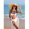 image:imageSUUKSESS Women Color Block Underwire Bikini Sets Cheeky High Cut 2 Piece SwimsuitWhite Black