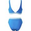 image:imageSUUKSESS Women Cutout Color Block Bikini Sets Sexy High Cut 2 Piece Bathing SuitBlue