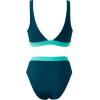 image:imageSUUKSESS Women Cutout Color Block Bikini Sets Sexy High Cut 2 Piece Bathing SuitGreen Blue