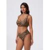 image:imageSUUKSESS Women Cutout Color Block Bikini Sets Sexy High Cut 2 Piece Bathing SuitLeopard
