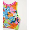 image:imageSUUKSESS Women High Waisted Bikini Sets High Neck Sporty Two Piece Swimsuits170 Neon Floral
