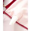 image:imageSUUKSESS Women One Piece Tummy Control Swimsuit Deep V Neck Cutout Bathing SuitRed