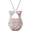 image:imageSUUKSESS Women One Piece Tummy Control Swimsuit Deep V Neck Cutout Bathing SuitYellow Floral