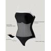 image:imageSUUKSESS Women One Piece Tummy Control Swimsuit Sexy Color Block Bathing SuitBlack