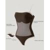 image:imageSUUKSESS Women One Piece Tummy Control Swimsuit Sexy Color Block Bathing SuitBrown