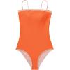 image:imageSUUKSESS Women One Piece Tummy Control Swimsuit Sexy Color Block Bathing SuitOrange