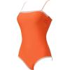 image:imageSUUKSESS Women One Piece Tummy Control Swimsuit Sexy Color Block Bathing SuitOrange