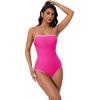 image:imageSUUKSESS Women One Piece Tummy Control Swimsuit Sexy Color Block Bathing SuitPink