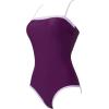 image:imageSUUKSESS Women One Piece Tummy Control Swimsuit Sexy Color Block Bathing SuitPurple