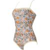 image:imageSUUKSESS Women One Piece Tummy Control Swimsuit Sexy Color Block Bathing SuitYellow Floral