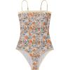 image:imageSUUKSESS Women One Piece Tummy Control Swimsuit Sexy Color Block Bathing SuitYellow Floral
