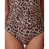 image:imageSUUKSESS Women Retro One Piece Swimsuit Metal Tummy Control V Neck Bathing Suit167 Leopard