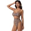 image:imageSUUKSESS Women Sexy Cut Out One Piece Swimsuit Tummy Control High Cut Bathing Suit182 Leopard