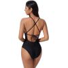 image:imageSUUKSESS Women Sexy Low Back One Piece Swimsuit Slimming Tummy Control Bathing Suit180 Black