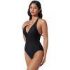 image:imageSUUKSESS Women Sexy Low Back One Piece Swimsuit Slimming Tummy Control Bathing Suit180 Black