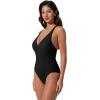 image:imageSUUKSESS Women Sexy Low Back One Piece Swimsuit Slimming Tummy Control Bathing Suit180 Black