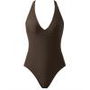 image:imageSUUKSESS Women Sexy Low Back One Piece Swimsuit Slimming Tummy Control Bathing Suit180 Deep Brown