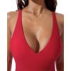 image:imageSUUKSESS Women Sexy Low Back One Piece Swimsuit Slimming Tummy Control Bathing Suit180 Red