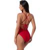 image:imageSUUKSESS Women Sexy Low Back One Piece Swimsuit Slimming Tummy Control Bathing Suit180 Red
