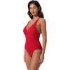 image:imageSUUKSESS Women Sexy Low Back One Piece Swimsuit Slimming Tummy Control Bathing Suit180 Red