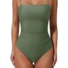image:imageSUUKSESS Women Sexy One Piece Swimsuit Tummy Control Square Neck Bathing Suit154 Army Green