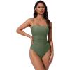image:imageSUUKSESS Women Sexy One Piece Swimsuit Tummy Control Square Neck Bathing Suit154 Army Green
