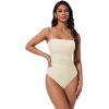 image:imageSUUKSESS Women Sexy One Piece Swimsuit Tummy Control Square Neck Bathing Suit154 Beige White