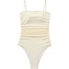 image:imageSUUKSESS Women Sexy One Piece Swimsuit Tummy Control Square Neck Bathing Suit154 Beige White