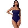 image:imageSUUKSESS Women Sexy One Piece Swimsuit Tummy Control Square Neck Bathing Suit154 Navy Blue