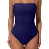 image:imageSUUKSESS Women Sexy One Piece Swimsuit Tummy Control Square Neck Bathing Suit154 Navy Blue