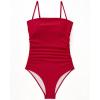 image:imageSUUKSESS Women Sexy One Piece Swimsuit Tummy Control Square Neck Bathing Suit154 Red